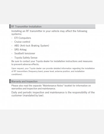 toyota esquire 2019-2020 owners manual in english